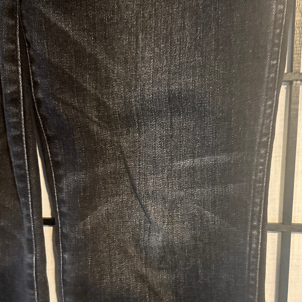 J. Crew Denim 9” Vintage Straight Distressed Black Pants Size 27 Re-Imagined - Picture 6 of 9